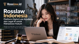 Perkembangan teknologi digital telah mengubah berbagai sektor kehidupan, termasuk dunia pendidikan dan hukum. Di tengah meningkatnya kebutuhan akan akses pembelajaran hukum yang lebih modern, cepat, dan efisien, Rosslaw Indonesia hadir sebagai platform Digital Law Academy yang mengintegrasikan pendidikan hukum, teknologi kecerdasan buatan (Artificial Intelligence), serta berbagai sumber daya akademik dalam satu ekosistem digital